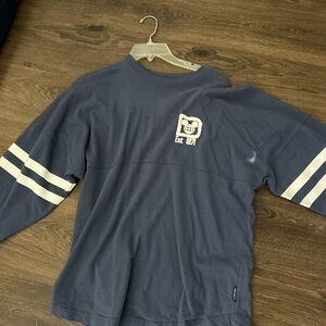 Blue Shirt with White Stripes